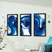 Orren Ellis Flourish' Framed Acrylic Painting Print Multi-Piece Image on Acrylic Plastic/Acrylic in Blue/White | 25.5 H x 40.5 W x 1 D in | Wayfair