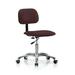 Perch Chairs & Stools Drafting Chair Aluminum/Upholstered in Black/Brown | 27.5 H x 24 W x 24 D in | Wayfair LBBAC1-BBUF