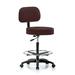 Perch Chairs & Stools Height Adjustable Exam Stool w/ Basic Backrest & Foot Ring Metal in Black/Brown | 47.5 H x 24 W x 24 D in | Wayfair