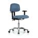 Perch Chairs & Stools Task Chair Aluminum/Upholstered in Blue/Black | 29 H x 24 W x 24 D in | Wayfair MLTKC1-BNEF