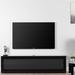 Orren Ellis Dillen TV Stand for TVs up to 75" Wood/Glass in Black | 17.34 H in | Wayfair OREL2591 39328719