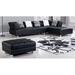 Black Reclining Sectional - Orren Ellis Henriquez 123" Wide Faux Leather Sofa & Chaise w/ Ottoman Faux Leather | 30 H x 123 W x 39 D in | Wayfair