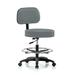 Perch Chairs & Stools Height Adjustable Exam Stool w/ Basic Backrest & Foot Ring Metal/Fabric in Gray | 41.25 H x 24 W x 24 D in | Wayfair
