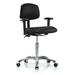 Perch Chairs & Stools Task Chair Aluminum/Upholstered in Black | 32 H x 24 W x 24 D in | Wayfair MLTKC2-BBLF-NOFR