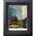 Red Barrel Studio® 'No.8 Mauna Pele Country Club' Framed Graphic Art Print Paper in Black/Green/Red | 15.5 H x 12.5 W x 1 D in | Wayfair