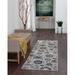 Blue/Navy 27 x 0.35 in Area Rug - Red Barrel Studio® Majoros Power Loom Navy/Cream Rug, Polypropylene | 27 W x 0.35 D in | Wayfair