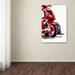 Red Barrel Studio® 'Red Scooter' Print on Wrapped Canvas in White | 47 H x 30 W x 2 D in | Wayfair RBRS1499 39245761