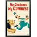 Red Barrel Studio® 'Guinness Beer My Goodness My Guinness' Framed Graphic Art Print Vintage Advertisement Poster Paper, in Blue/Red | Wayfair