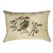 Red Barrel Studio® Venezia Vintage Bird Lumbar Pillow Polyester/Polyfill blend | 14 H x 20 W x 3 D in | Wayfair E084B6DE2F5A444BAAA55DAC91300AA2