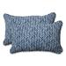 Pillow Perfect Herringbone Indoor/Outdoor Lumbar Pillow Polyester/Polyfill blend | 11.5 H x 18.5 W x 5 D in | Wayfair 609676
