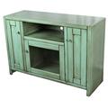 Red Barrel Studio® Jessi Solid Wood TV Stand for TVs up to 50" Wood in Blue | 32 H in | Wayfair RDBT3985 41983379
