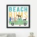 Red Barrel Studio® Beach Bums Truck I' Framed Acrylic Painting Print on Acrylic Plastic/Acrylic in Green/White | 39.5 H x 39.5 W x 0.75 D in | Wayfair