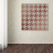 Trademark Fine Art 'Xmas Houndstooth 4' Graphic Art on Wrapped Canvas in Brown | 18 H x 18 W x 2 D in | Wayfair ALI4895-C1818GG