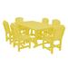 Wildridge Heritage 44” x 72” Outdoor Table Set Plastic in Yellow | 34 H x 72 W x 44 D in | Wayfair LCC-188-YELLOW