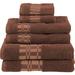Red Barrel Studio® Mikira 6 Piece 100% Cotton Towel Set in Red/Brown | 30 W in | Wayfair RDBT6345 42690816