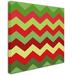 Trademark Fine Art 'Xmas Chevron' by Color Bakery Graphic Art on Wrapped Canvas in Green/Red | 18 H x 18 W x 2 D in | Wayfair ALI4887-C1818GG