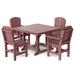 Wildridge Heritage 44 in. x 44 in. Outdoor Dining Table Set Plastic | 30 H x 44 W x 44 D in | Wayfair LCC-186-Cherry Wood
