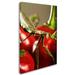 Trademark Fine Art 'Praying Mantis & Pepper 2' by Jason Shaffer Photographic Print on Wrapped Canvas Metal in Red | 32 H x 22 W x 2 D in | Wayfair