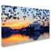 Trademark Fine Art 'Jefferson Memorial Sunrise' by CATeyes Photographic Print on Wrapped Canvas in Blue/Orange | 16 H x 24 W x 2 D in | Wayfair