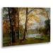 Trademark Fine Art 'A Quiet Lake' by Albert Bierstadt Painting Print on Metal in Green | 16 H x 22 W x 1 D in | Wayfair BL0953-1622M