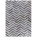 Gray/White 60 x 0.25 in Area Rug - EXQUISITE RUGS Natural Hide Chevron Cowhide Area Rug in Gray/Ivory Cowhide/Leather | 60 W x 0.25 D in | Wayfair