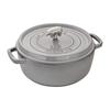 Staub 6 qt. Cast Iron Cochon Shallow Wide Round Cocotte Non Stick/Cast Iron in Gray | 6.1 H in | Wayfair 41132918