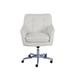 Serta at Home Serta Ashland Modern Office Chair, Mid-Back, Quality Memory Foam Cushion, Metal Base Chrome Finish Upholstered in Gray | Wayfair