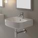 Scarabeo by Nameeks Moon White Ceramic U-Shaped Wall Mount Bathroom Sink w/ Overflow | 5.9 H x 19.5 W x 17.7 D in | Wayfair Scarabeo 5507-No Hole