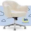 Serta at Home Serta Valetta Midcentury Modern Faux Fur Home Office Chair w/ Memory Foam Padding Upholstered in Gray | Wayfair 48058