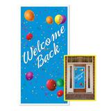 The Beistle Company Welcome Back Door Cover in Blue | 30 H x 60 W x 0.01 D in | Wayfair 57087