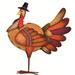 The Holiday Aisle® Turkey Wood/Metal in Brown/Orange | 17.5 H x 13 W x 1 D in | Wayfair THDA4705 42622996