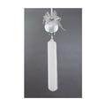 The Holiday Aisle® 21" Silver & White Snow Drift Ball w/ Tassel Christmas Ornament Plastic in Gray/White | 21 H x 4 W x 4 D in | Wayfair