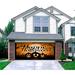 The Holiday Aisle® Night of the Jack-O'-Lantern Garage Door Mural Polyester in Black/Orange | 84 H x 192 W x 1 D in | Wayfair