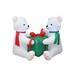 The Holiday Aisle® Polar Bears Hug Gift Box Inflatable Polyester in Green/White | 49.21 H x 66.14 W x 41.73 D in | Wayfair THLA2778 39716842