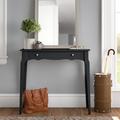 Three Posts™ Fabius 36" Solid Wood Console Table Wood in Black | 32.75 H x 36 W x 14 D in | Wayfair THRE3011 26743836