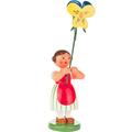 The Holiday Aisle® Dregeno Easter Butterfly Flower Girl Figurine Wood in Brown | 4.5 H x 1.25 W x 1.25 D in | Wayfair THLA5825 40242687