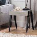 South Shore City Life End Table Wood in Black/Brown/Gray | 19.69 H x 19.69 W x 19.69 D in | Wayfair 11416