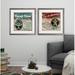 The Holiday Aisle® 'Vintage Ad: Candy Canes' 2 Piece Framed Vintage Advertisement Set Wood/Canvas/Paper in Brown | 16 H x 0.75 D in | Wayfair