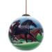 The Holiday Aisle® Horse Power Ball Ornament Glass in Black/Brown/Green | 5.5 H x 5.5 W x 5.5 D in | Wayfair THLY1593 44151623