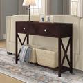Gracie Oaks Console Table Wood in Brown | 30 H x 42 W x 12 D in | Wayfair THRE6782 30525930
