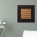 Trademark Fine Art 'Xmas Chevron 9' by Color Bakery Framed Graphic Art Canvas, Wood in Green/Red | 11 H x 11 W x 0.5 D in | Wayfair