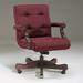 Triune Business Furniture Ergonomic Executive Chair Upholstered | 36 H x 26 W x 29 D in | Wayfair 1281/Dillon Vinyl/Black/Mahogany/DX