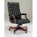 Triune Business Furniture Executive Chair Upholstered in Brown | 45 H x 26 W x 29 D in | Wayfair 1181HB/Dillon Vinyl/Black/Walnut/DX