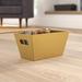 Union Rustic Decorative Storage Faux Leather Storage Bin in Yellow | 6.75 H x 13.25 W x 6.5 D in | Wayfair UNRS5598 45461723