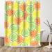 East Urban Home 71" x 74" Shower Curtain, Citrus Pattern by Jetty Printables Polyester in Brown/Yellow | 74 H x 71 W in | Wayfair URBR4919 41340389