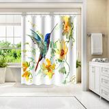 East Urban Home 71" x 74" Animals Shower Curtain Great Hummingbird II by Suren Nersisyan Polyester in Blue/Gray | 74 H x 71 W in | Wayfair