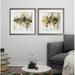 Wrought Studio™ 'Allusion' 2 Piece Framed Print Set Wood/Canvas/Paper in Brown/Green | 16 H x 16 W x 0.75 D in | Wayfair