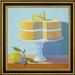 Canvas Art USA 'Double Layer Lemon Cake' by Patricia Doherty Framed Painting Print Canvas, Wood in Blue/Yellow | 17.5 H x 17.5 W x 1.25 D in | Wayfair