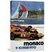Global Gallery 'Monaco/9-10 Mai 1970' by Michael Turner Vintage Advertisement on Wrapped Canvas in Blue/Orange/Red | Wayfair GCS-294742-22-142