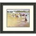 Global Gallery Bathers by Edward Henry Potthast Framed Painting Print Paper in Red/White | 22.54 H x 26 W x 1.5 D in | Wayfair DPF-268409-16-153